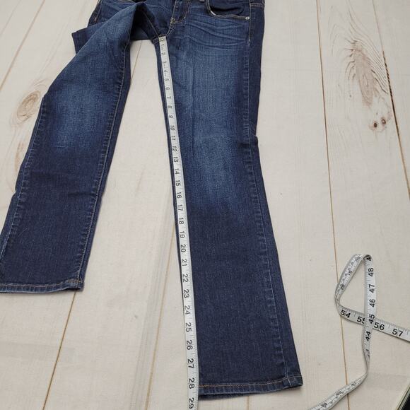 American Eagle Y2k low rise skinny jeans dark wash 8 short - Picture 3 of 10